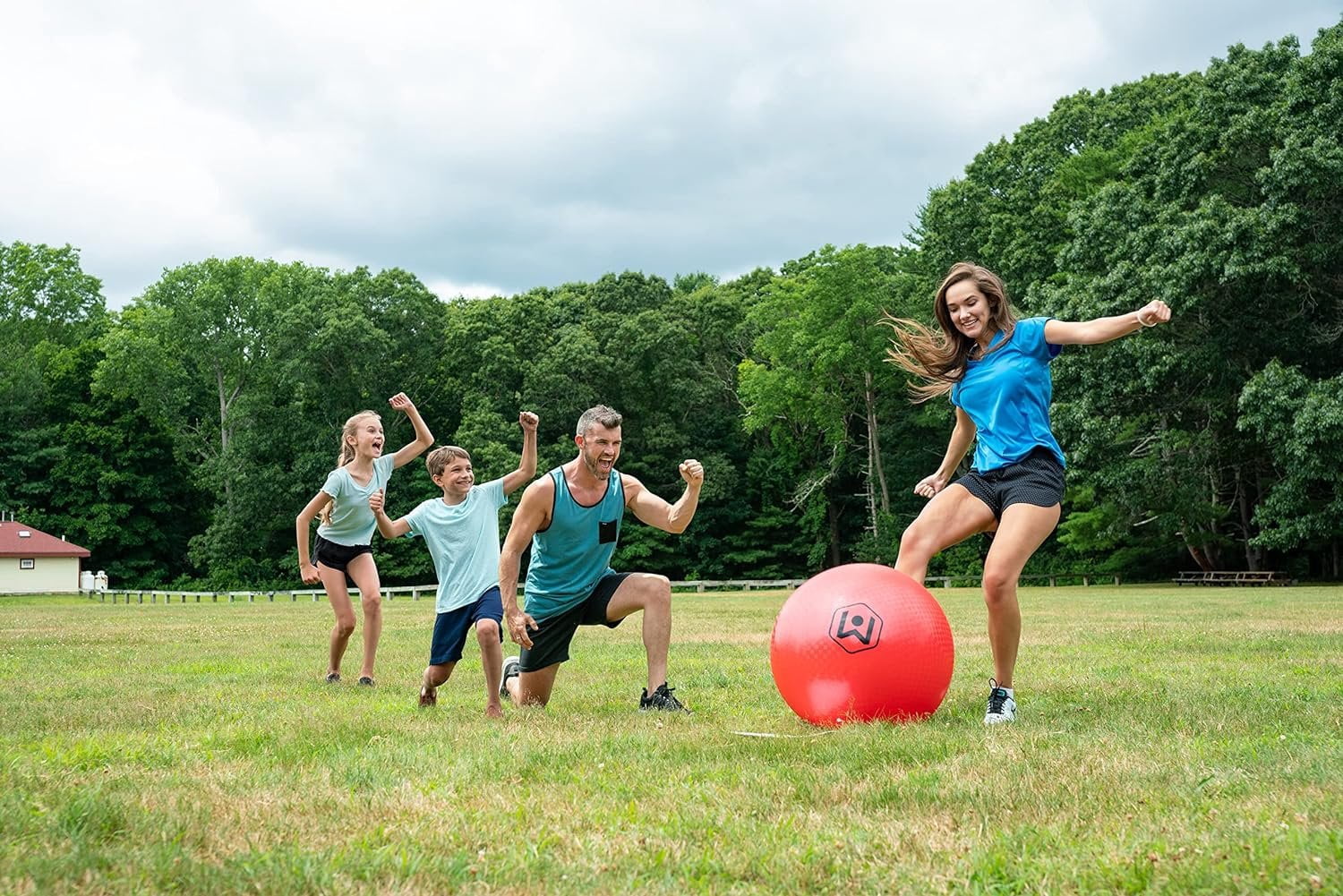 Wicked Big Sports: Oversized 20" Kickball - Red - Giant Inflatable Ball, Bases, Home Plate & Pump Included, Yard Games & Sports, Outdoor Activity