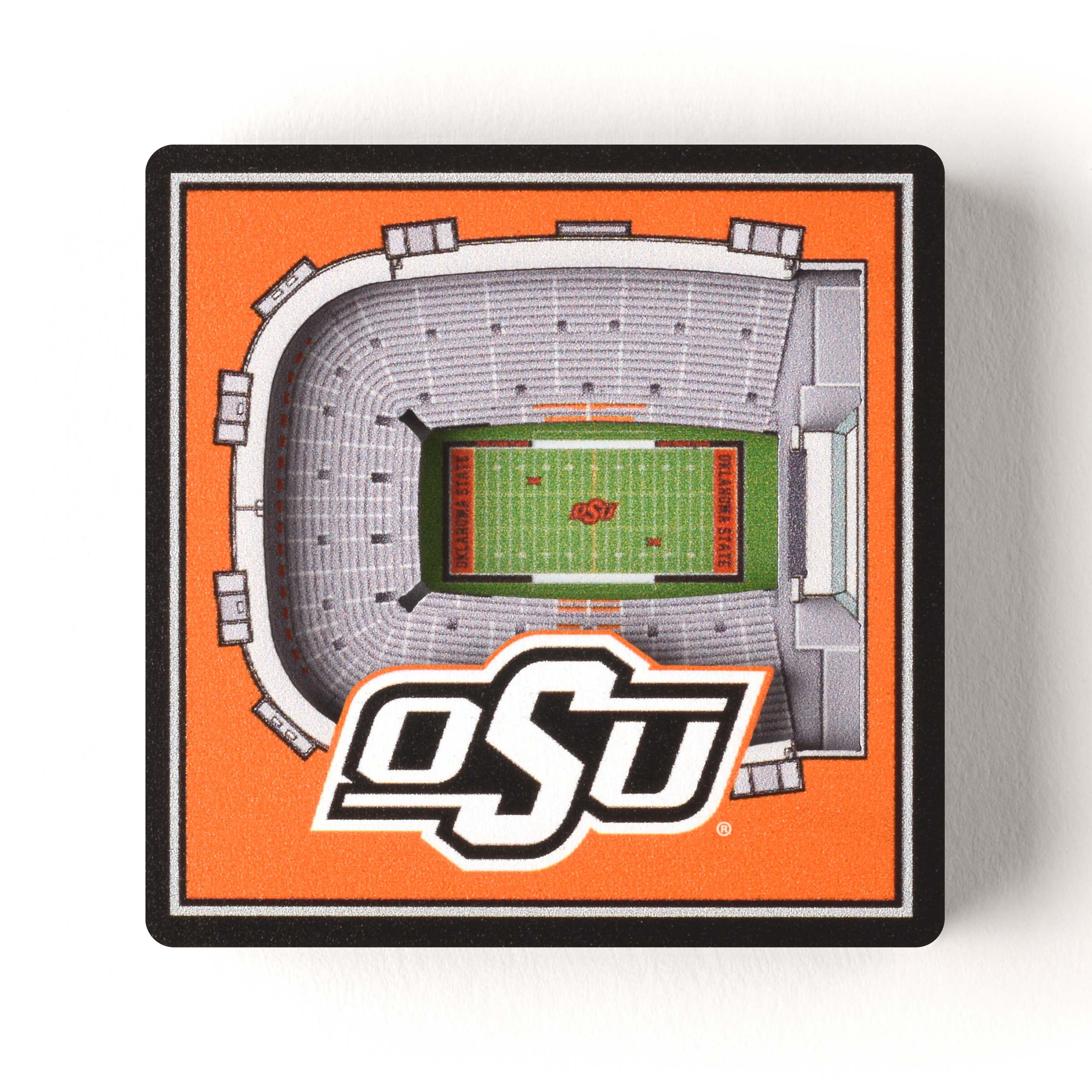 YouTheFan NCAA Oklahoma State Cowboys 3D StadiumView Magnet