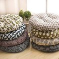 thumbnail image 3 of Coussin de Chaise, Rond, Coussin de Siège, Imprimé Floral, Imprimé Animal, Coussin de Siège pour Extérieur, Jardin, Balcon, 40 cm, Coton et Lin, 3 of 5