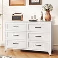 thumbnail image 2 of S-HOME Modern Eco-Friendly White Steel 6 Drawer Dresser with Waterproof Finish Glide Drawers - Storage Solution for Small Spaces and Bedrooms, 2 of 16