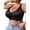 Black, variant on Plus Size Wireless Bra for Women, Full Coverage Seamless Comfort Bra for Large Bust DDD-G, Wide Padded Adjustable Straps, Back Smoothing Closure, V-Neck No Underwire Everyday Bra, Black