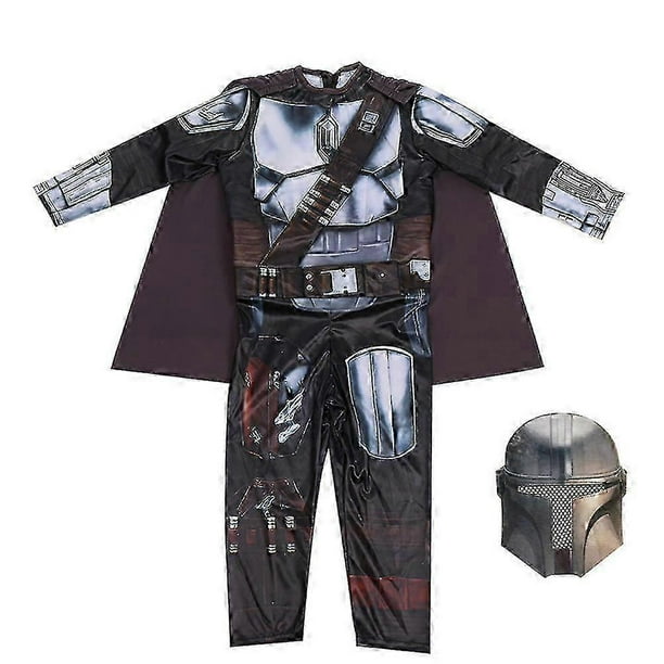 Child The Mandalorian Cosplay Costume with Jumpsuit Cloak Halloween Themed Party Role Play Clothing..