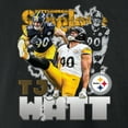 thumbnail image 4 of Men's Fanatics T.J. Watt Black Pittsburgh Steelers Notorious Player Graphic T-Shirt, 4 of 4