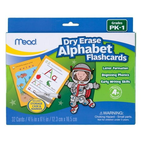 Mead Early Learning Dry Erase Alphabet Flashcards