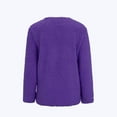 thumbnail image 6 of Elainilye Fashion Womens Sweater Coat Casual Plus Size Plush Sweater Pockets Outerwear Buttons Cardigan Coat,Purple, 6 of 9