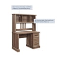thumbnail image 4 of BELLEZE Bonelli 50" Executive Desk with Hutch, Rustic Oak, 4 of 7