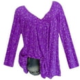 thumbnail image 1 of CEHVOM Blouse à Manches Longues Col en V Imprimée pour Femmes Grande Taille, Liquidation, 1 of 3