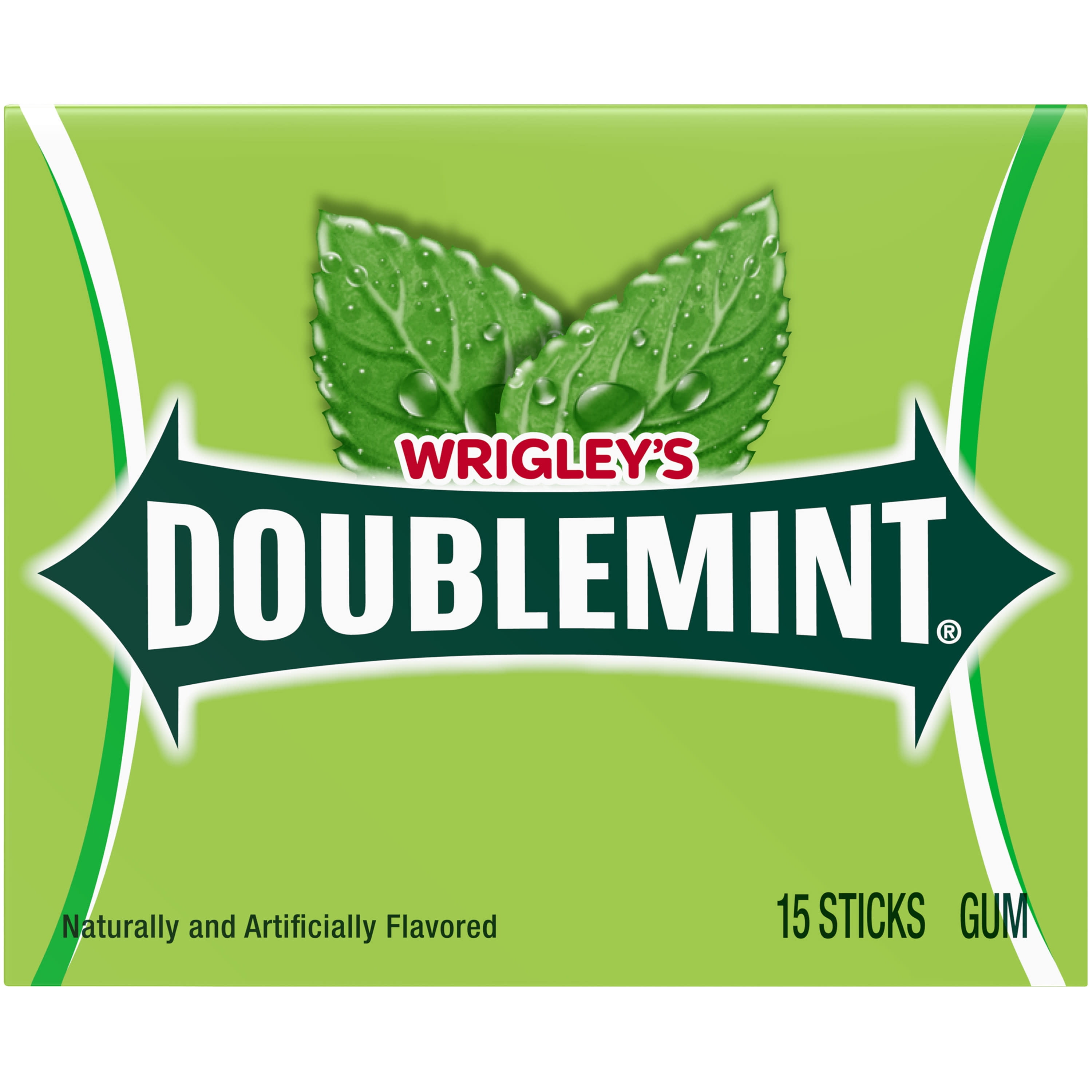 Wrigley's Doublemint Mint Gum Sugar Free Chewing Gum - 15 Stick Pack
