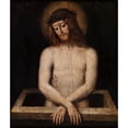 thumbnail image 2 of Anonymous 12x14 Black Ornate Wood Framed Double Matted Museum Art Print Titled: Ecce Homo (16th Century), 2 of 5