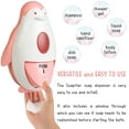 thumbnail image 2 of EDNA HOME Cute Penguin Soap Dispenser, Refillable Container with Pump For Kids, Children; Suitable for Bathroom, Toilet, Kitchen; Bottle for Soap, Body Wash, Shampoo, Lotion; Made in Europe; Pink, 2 of 7