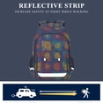 thumbnail image 5 of FORMRS Unisex School Backpack 17" Student Travel Bag with Laptop Compartment, Colorful Checkered Daisy, 5 of 7