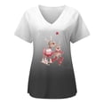 thumbnail image 5 of Uniformes médicos cortos con estampado de Papá Noel para mujer, blusa de enfermería con bolsillo, camisa de trabajo para el cuidado de mascotas, camisa de enfermera, 5 of 5
