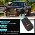 thumbnail image 3 of HYQ14FBX 314MHz Replacement Keyless Entry Remote Smart Key Fob for Toyota Tacoma Tundra 2022 2023 2024 No.8990H-0C010/231451-3041 3 Buttons, 3 of 7
