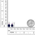 thumbnail image 2 of Gem Stone King 925 Sterling Silver Blue Sapphire and Pink Sapphire Earrings for Women (5.10 Cttw, Gemstone September Birthstone, Oval 9X7MM), 2 of 4