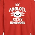 thumbnail image 3 of Instant Message - My Axolotl Ate My Homework - Toddler And Youth Long Sleeve Graphic T-Shirt, 3 of 6