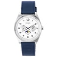 thumbnail image 1 of Casio Standard Analog Moon Phase White Dial Leather Strap Quartz MTP-M300L-7A MTPM300L-7 Men's Watch, 1 of 1