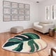 thumbnail image 5 of Alfombra de hojas verdes con plantas tropicales, antideslizante, absorbente de agua, suave para dormitorio B 80x120cm, 5 of 9