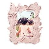 Isaac Jacobs 4x6 Vertical Pink Arc Resin Photo Frame - Gradient Design, Tabletop Or Wall Mount