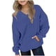 thumbnail image 2 of Blusas y camisas de manga larga con cuello redondo para niños y niñas, sudaderas casuales de manga larga, lindas sudaderas de gran tamaño con bolsillo de polar, chaquetas para niñas, 2 of 8