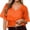 Orange, variant on Womens Short Sleeve Tunic Tops Casual Lightweight Mesh Knit Top For Semi Sheer Workout Tee For Activewear Carnival Tunics Trendy Clothing