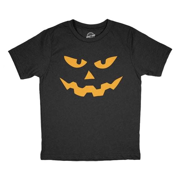 Toddler Funny T Shirts Triangle Nose Pumpkin Face Sarcastic Halloween Graphic Novelty Tee For Young Kids