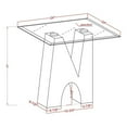 thumbnail image 7 of Furniture of America Fern Metal and Glass Top Square End Table in Black, 7 of 7