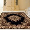 thumbnail image 2 of Radici Usa Como Area Rug 1595 Black Italian Bordered 5' 5" x 7' 7" Rectangle, 2 of 2