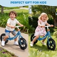 thumbnail image 5 of WLRETMCI Toddler Balance Bike for Boys and Girls Age 2 to 5 Years, 12 Inch Kids Training Balance Bicycle with Adjustable Seat and Handlebar, Lightweight No Pedal Bike Non-Light-Up Wheels, Blue, 5 of 8