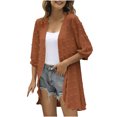 thumbnail image 1 of Cárdigan para mujer Cárdigans de otoño Sólido Manga tres cuartos Kimono Suelto Gasa Cubrir Blusa informal Tops Odeerbi ODB-5, 1 of 9