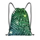 thumbnail image 1 of Fotbe Green Disco Lights Bolsa Mochila con Cordón Estampada, Bolsa de Gimnasio Deportiva, Bolsa Cinch, Bolsa con Cordón para Hombres y Mujeres-Small, 1 of 6