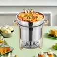 thumbnail image 4 of 4L / 11L Stainless Steel Round Soup Warmer Soup Chafer W/Pot Lid & Fuel Hold, 4 of 36