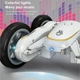 thumbnail image 2 of ​Double-Sided Stunt RC Car w/360° Flips & LED Music - 40m Range 4WD Rechargeable - Smooth Surfaces Only Age 8+ White, 2 of 9