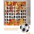 thumbnail image 6 of Shower Curtain, Thanksgiving Orange Pumpkin Waterproof Shower Curtain Set with Hooks for Bathroom Showers,Stalls and Bathtubs,36x72In Black White Buffalo Plaid, 6 of 7