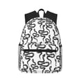thumbnail image 1 of Disketp Hand Drawn Snake Mochila Ligera Clásica con Múltiples Bolsillos, Mochila Casual para Hombre y Mujer, Ideal para Escuela, Trabajo y Viajes, 1 of 6