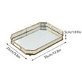 thumbnail image 6 of Miumaeo Gold Mirrored Vanity Tray Jewelry Cosmetic Cup Organizer Decor, 6 of 14
