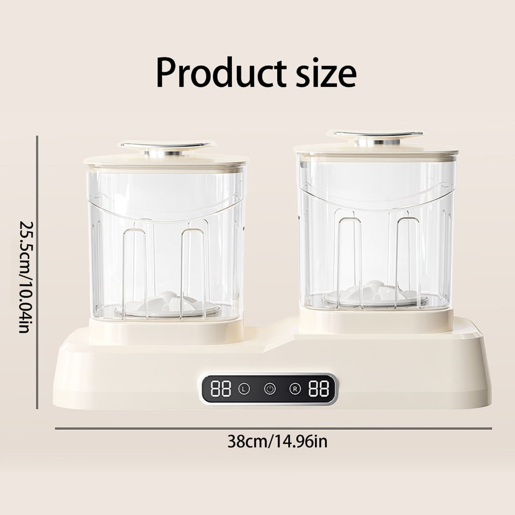 Compact Washer Energy Saving Portable 2L Twin Chamber Washing Machine Portable Underwear Panties Washer for Small Spaces