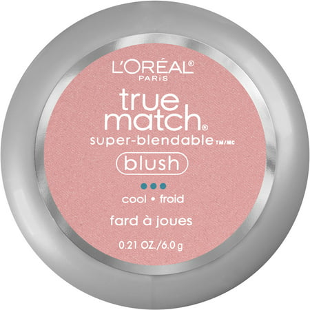 L'Oreal Paris True Match Super-Blendable Blush, Soft Powder Texture, Tender Rose, 0.21