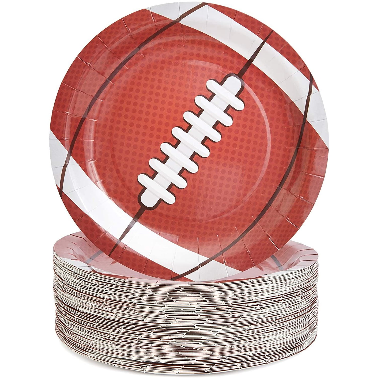 Football Paper Party Plates (80 Count), 9 inches