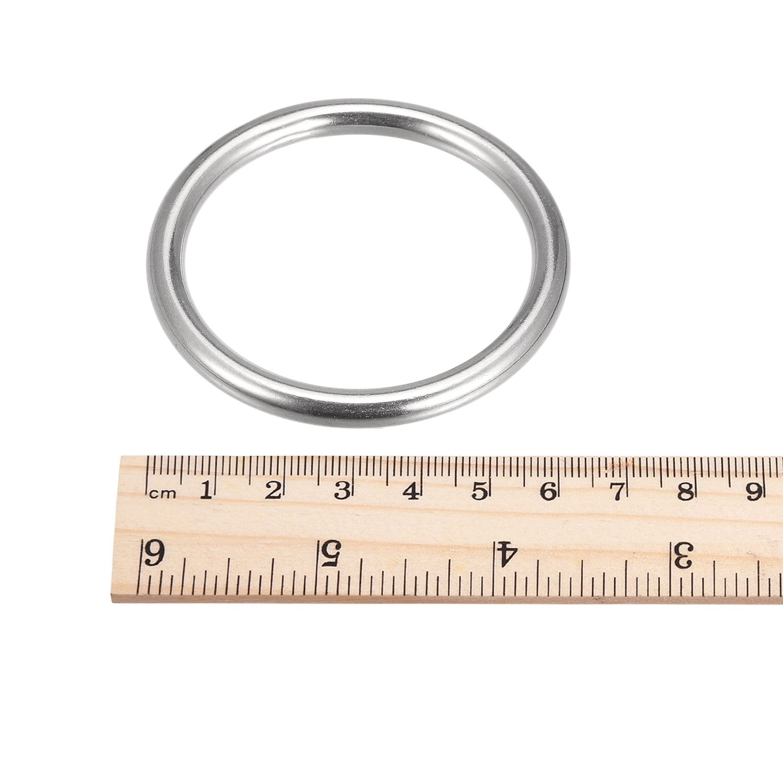 Unique Bargains 316 Stainless Steel Round Ring for Hanging and Rigging Applications 50x6mm