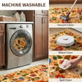thumbnail image 4 of KoshiMe 9'x12' Floral Area Rug, Machine Washable Non-Slip Soft Low Pile Stain-Resistant Boho Flower Indoor Rug for Living Room Bedroom Dining Room, Yellow Orange, 4 of 9