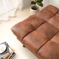 thumbnail image 4 of Opoiar Futon Sofa Bed,Lounge Memory Foam Sleeper Couch Room Convertible Studio Apartment,Dorm,Home Office 71&times;33&times;31.5IN, Brown My Lux Decor Round, 4 of 5
