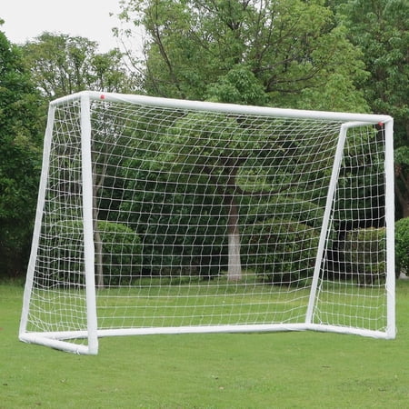Soccer Goal for Backyard 10'W×6.5'H Soccer Goal Post Soccer Net with Carry Bag, Weatherproof UPVC Frame & Ground Stakes Portable for Kids and Adults