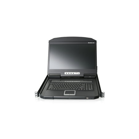 UPC: 0881317519337 | IOGEAR 18.5  Widescreen Short Depth 8-Port LCD KVM Switch  Black