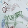 thumbnail image 1 of oneOone Polyester Spandex Light Blue Fabric Tropical Doodled Animals With Leaves Dress Material Fabric Print Fabric By The Yard 56 Inch Wide, 1 of 4