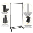thumbnail image 4 of Rolling Clothes Rack TeqHome 3.12-4.8ft Height Adjustable Clothes Stand Clothes Hanger 33lbs Load with Wheels for Home Bedroom, 4 of 12