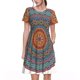 thumbnail image 1 of Balery Mandala Vestidos sueltos de manga corta para mujer, vestidos de verano 2025, vestidos casuales de corte A con vuelo., 1 of 6