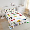 thumbnail image 4 of Erosebridal Ensemble de Couette Simple à Motif de Pêche Cartoon, Couette en Duvet à Hameçon de Poisson, Enfants Ados, Réversible 2 Pcs, 4 of 7