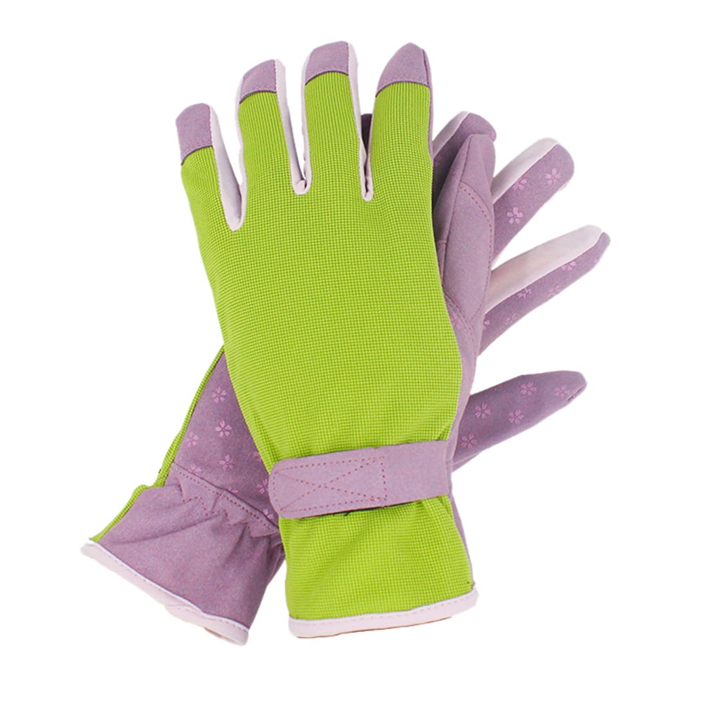 Tebru Garden Gloves, Garden Work Gloves Oxford Cloth Cutproof Stab