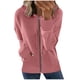thumbnail image 1 of Mujeres Casual Sólido Con Capucha Manga Larga Cremallera Cordón Camisas Tops Abrigo Pompotops qwe15952, 1 of 8