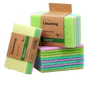HomeDM Heavy Duty Scrub Pads Scouring Pads Sponge Dish Scrubber Scouring Pads Cleaning Non Scratch Pads for Kitchen Scrubbers Dishes Cleaning 10 Pcs